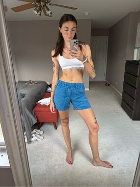 Urban Outfitters Blue Drawstring Shorts